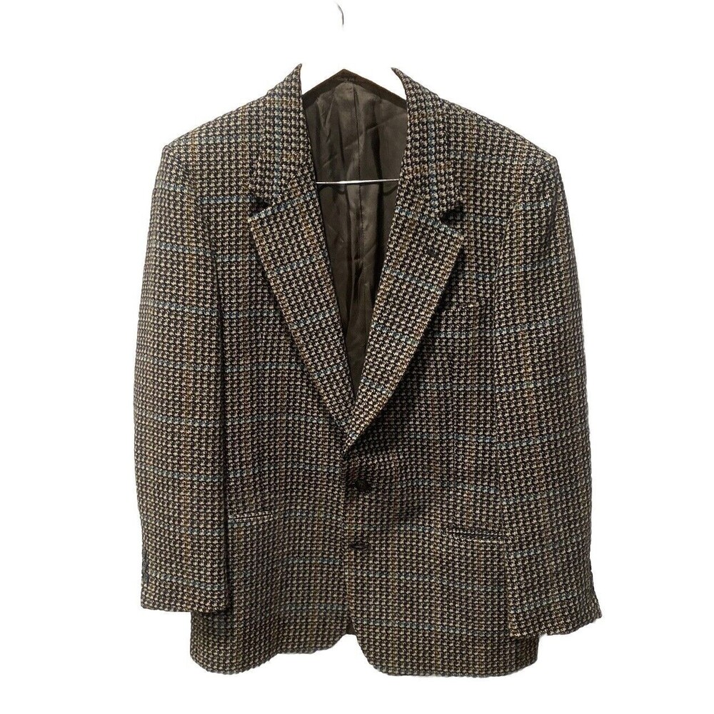Rare Vintage Valentino Umo Sport Blazer Jacket Men’s S 42R Houndstooth‎ 1980’s